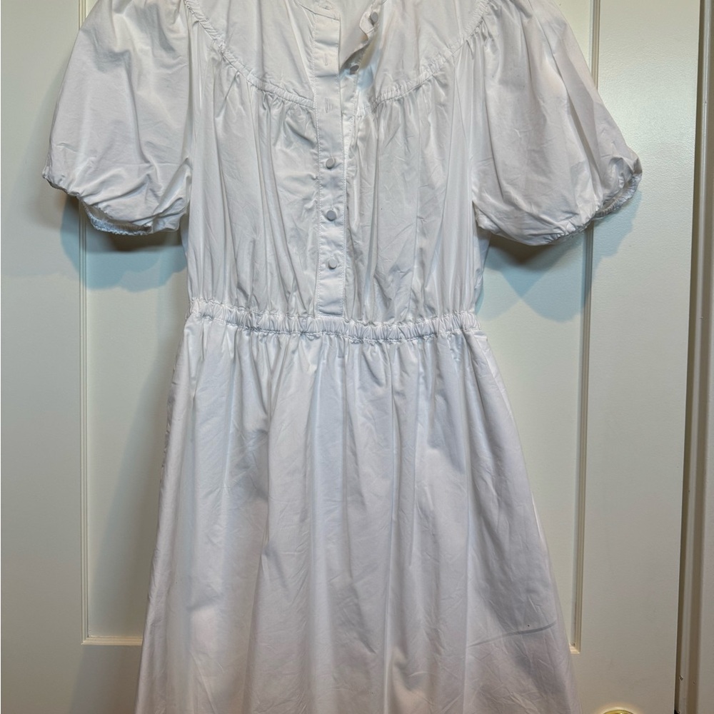 J. Crew Puff Sleeve Cotton Poplin Dress - Size Medium
